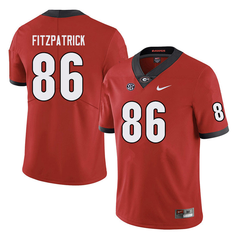 Men #86 John FitzPatrick Georgia Bulldogs College Football Jerseys Sale-Black
